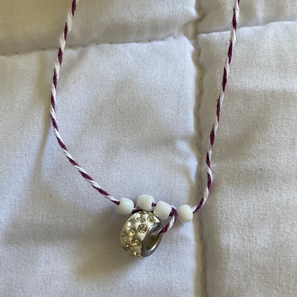 Purple sparkly necklace